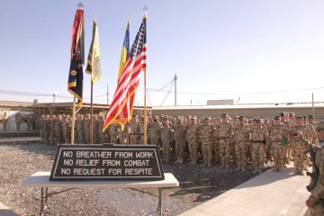 Militari români, avansaţi în grad în Afganistan